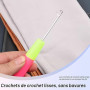 Latch Aiguille à Crochet, 2 Pcs Outils de Tissage, pour DIY, Artisanat, Tressage