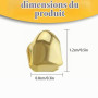 CFEWV 3 Pièces de Set de Dents Fausses pour Adultes, Appareil Hip Hop plaqué Or et Argent, Décorations Dentaires et Bijoux, Dent
