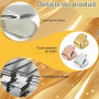 CFEWV 3 Pièces de Set de Dents Fausses pour Adultes, Appareil Hip Hop plaqué Or et Argent, Décorations Dentaires et Bijoux, Dent