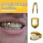 CFEWV 3 Pièces de Set de Dents Fausses pour Adultes, Appareil Hip Hop plaqué Or et Argent, Décorations Dentaires et Bijoux, Dent