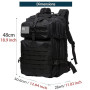 GUJOIN Sac À Dos Tactique 50 Litres - Grande Capacité Système MOLLE Militaire Imperméable Idéal Pour Urgences De 3 Jours Chasse