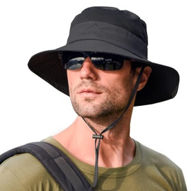 Rosoz Chapeau de pêcheur, UPF 50+, pour homme, randonnée, safari, tropical, pour le camping, la pêche, les voyages, la plage