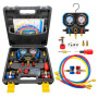 Manomètre avec glycérine coffret set manomètres pour climatisation avec glycérine pour précision gaz réfrigérant R22, R134a, R41
