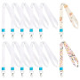 SOFPLATE 1 boîte de 12 paquets de Cordons de Sublimation Vierges Cordons Blancs avec Fermoir en Fer Porte Clés Crochets Pivotant