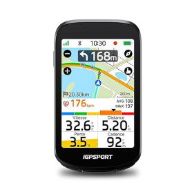 iGPSPORT BSC500 Compteur Velo sans Fil, Tactile 3,3" Map Vocale Navigation | Entraînement Climb Mode VAE Recalcul Automatique d’