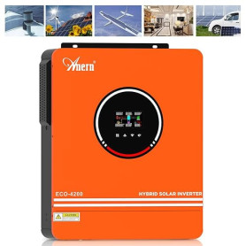 Anern Onduleur Hybride 4200W 24V CC à 220-240V Ca Hors Réseau Pv Max. 500V Intégré Mppt ContrôLeur Solaire 120A Fonctionne avec
