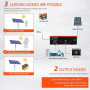 Anern Onduleur Hybride 4200W 24V CC à 220-240V Ca Hors Réseau Pv Max. 500V Intégré Mppt ContrôLeur Solaire 120A Fonctionne avec