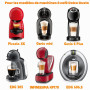 FOVNOT Adaptateur de capsule réutilisable et convertisseur de capsules Dolce Gusto rechargeable, support pour Piccolo XS/EDG 305