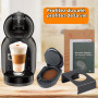 FOVNOT Adaptateur de capsule réutilisable et convertisseur de capsules Dolce Gusto rechargeable, support pour Piccolo XS/EDG 305