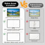 Écran de Projection Portable 100 Pouces 16:9 4K Full HD Ecran de Videoprojecteurs Double Face Anti-Plis Projection pour Vidéopro