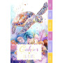 CAHIER DE TEXTE: Tortue de mer poissons océan - animaux aquatiques mignons avec coloriages - Réglure Séyes pour fille garcon en