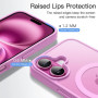 JETech Coque Mate Magnétique pour iPhone 16, Rose | Compatible avec MagSafe, Dos Translucide Mat, Étui Housse Protection Fine An