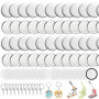 Lot de 50 porte-clés pour machine à boutons - 58 mm - Kit de fabrication de broches pour machine à boutons - Ensembles de badges