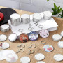 Lot de 50 porte-clés pour machine à boutons - 58 mm - Kit de fabrication de broches pour machine à boutons - Ensembles de badges