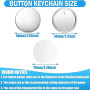 Lot de 50 porte-clés pour machine à boutons - 58 mm - Kit de fabrication de broches pour machine à boutons - Ensembles de badges