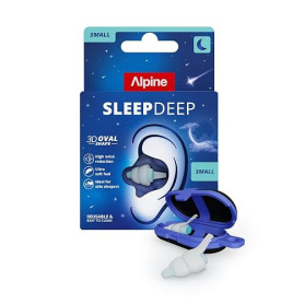 Alpine SleepDeep Bouchons d'Oreilles pour Dormir – Dormeurs sur le Côté & Ronflement – Bouchons Ultra-doux Réducteurs de Bruit –