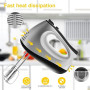 Batteur Électrique 500W Haute Puissance 5 Vitesses Réglables 9 Accessoires | Fouet Électrique avec Bouton d'Éjection 2 Batteurs