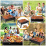 Auauraintt Barbecue Mini Pliable - Barbecue de Table et de Camping | pour Pique-Nique, Jardin, Terrasse et Voyage