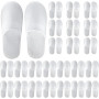 Lot de 20 paires de pantoufles jetables avec pochette pour invités, pantoufles en vrac pour hôtel, spa, voyage, maison sans chau