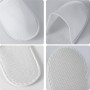Lot de 20 paires de pantoufles jetables avec pochette pour invités, pantoufles en vrac pour hôtel, spa, voyage, maison sans chau