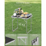 WOLTU Table de Camping Pliante, 70x60x50 cm, Noir | en Aluminium et MDF, Table de Jardin, Portable, pour Plage Balcon