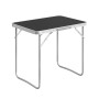 WOLTU Table de Camping Pliante, 70x60x50 cm, Noir | en Aluminium et MDF, Table de Jardin, Portable, pour Plage Balcon