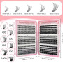KEYRI 580 Pièces Faux Cils Individuel 30-100D Curl Extension Cils | pour l'extension de Cils à Domicile Kit Faux Cils DIY Kit Ex