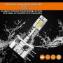 D-Lumina Ampoule LED H15 Canbus, 100W 10000LM 6500K, Puce CSP Super Lumineuse, Ampoules LED de Remplacement Halogènes, Système d