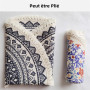 Tomifine Tapis Rond en Coton Tressé Bohème Avec Franges Mandala Motif Antidérapant - Décoration du Sol pour Chambre à Coucher, C