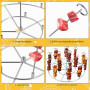 Accessoire Air Fryer, Set de Brochettes Barbecue en Acier Inoxydable, 24 Brochettes + Grille, Accessoires Compatibles Plat Air F