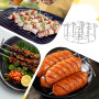 Accessoire Air Fryer, Set de Brochettes Barbecue en Acier Inoxydable, 24 Brochettes + Grille, Accessoires Compatibles Plat Air F