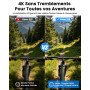 Veralyxa Caméra Sport, 4K Mini Camera Sport WiFi avec Carte 64 Go, Camera POV Caméra Portative étanche IP65, Action Cam – Autono