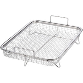 PIQIUQIU Panier de Barbecue en Acier Inoxydable Multifonction Grille de Barbecue Plateau de Cuisson pour Frites, Grillade (30x 2