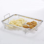 PIQIUQIU Panier de Barbecue en Acier Inoxydable Multifonction Grille de Barbecue Plateau de Cuisson pour Frites, Grillade (30x 2