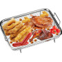PIQIUQIU Panier de Barbecue en Acier Inoxydable Multifonction Grille de Barbecue Plateau de Cuisson pour Frites, Grillade (30x 2