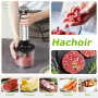Bonsenkitchen Mixeur Plongeant, 4-en-1 Mixeur Plongeur Multifonction 1000W | 20 Vitesse Réglable, avec Fouet, Hachoir de 500ml e