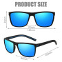 ZXTGBQ 3 Pièces Lunette de Soleil, Lunettes de Soleil Homme Polarisées, Cadres Vintage, Classiques, éLéGants, Objectifs Haute Dé
