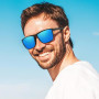 ZXTGBQ 3 Pièces Lunette de Soleil, Lunettes de Soleil Homme Polarisées, Cadres Vintage, Classiques, éLéGants, Objectifs Haute Dé