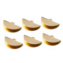 BELLIFFY Lot de 100 Pinces Demi-lune en Cuivre Doré Forme Éventail pour Accessoires de Couture et Création, Faciles à Fixer et R
