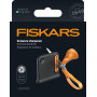 Fiskars Aiguiseur de Ciseaux | Conception Ergonomique, Au Moins 55% de Matériaux Recyclés, Boîtier en ABS Recyclé à 80%, Noir/Or