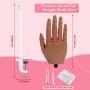 Adonafy Main D'Entrainement Manucure - Silikon Main Entrainement Ongles - Flexible Fausse Main pour Ongle pour Débutants Profess