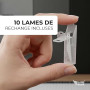Klangfeiler® Cutter de précision avec 10 lames – Scalpel de découpe