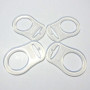 RDNKVB 4pcs Silicone Bouton Anneau Anneau en Silicone Adaptateur Adaptateur Attache de Sucette pour Sucette Transparent