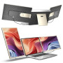 siaviala Extension D'écran d'ordinateur Portable, Triple Moniteur Portable 15,6" FHD 1080p, Compatible avec Windows, Mac, Chrome