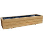 FKL DESIGN Home Deco Jardinière en Bois pour Jardin, terrasse, Rebord de fenêtre entièrement assemblée D6 chêne (Longueur 90 cm)