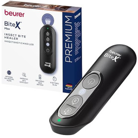 Beurer BiteX Max Deep Black, stylo anti moustique chauffant contre piqure moustique, dispositif contre les démangeaisons avec gr