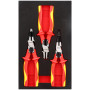 FOURROBBER Jeu de 3pcs VDE pinces isolées 1000 v | inclus Pince Universelle, Pince à Bec long et Pince Coupante, Poignée en Caou