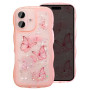 UEEBAI Wave – Coque Transparente pour iPhone 16 6,1", Motif Papillon et étoiles à Paillettes, Coque Fine résistante aux Chocs –