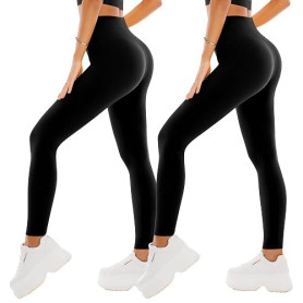 SINOPHANT 2 Pièces Leggings Sport pour Femmes Taille Haute, Legging Opaque pour Gym Sport Yoga | 2 Pièces, pour Gym Sport Yoga