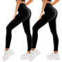 SINOPHANT 2 Pièces Leggings Sport pour Femmes Taille Haute, Legging Opaque pour Gym Sport Yoga | 2 Pièces, pour Gym Sport Yoga